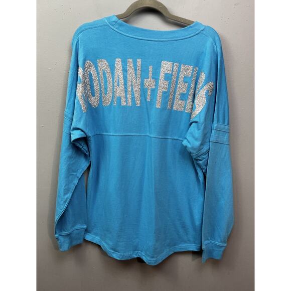 Rodan Fields Womens Small Blue Long Sleeve Shirt 2017 Convention Silver Graphic - Picture 2 of 7